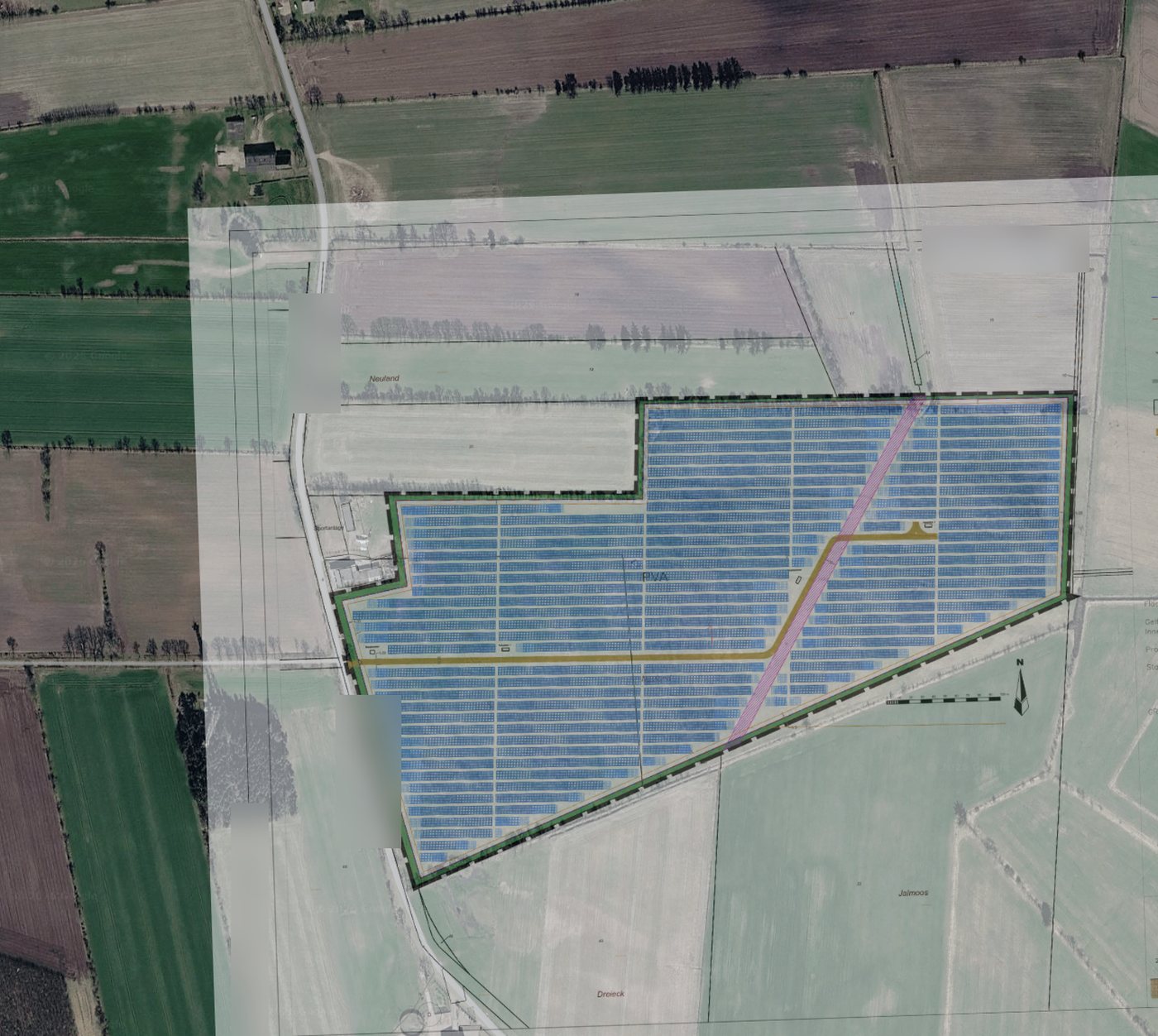 Karten-Overlay: Planungsunterlage auf der Karte